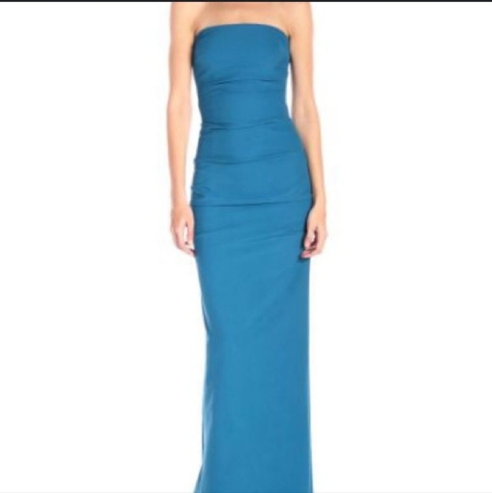 NWT Nicole Miller Women's "Felicity" Strapless Gown  - Size 6 - Picture 2 of 3